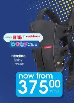 Clicks Infantino Baby Carriers offer