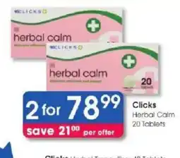 Clicks Clicks Herbal Calm offer