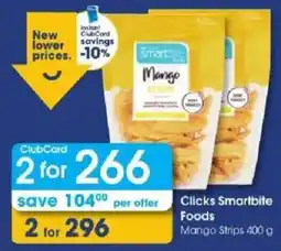 Clicks Clicks Smartbite Foods Mango Strips offer