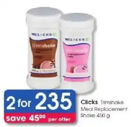 Clicks Clicks Trimshake Meal Replacement Shake offer
