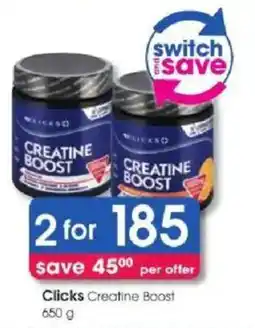 Clicks Clicks Creatine Boost offer