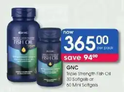 Clicks GNC Triple Strength Fish Oil offer