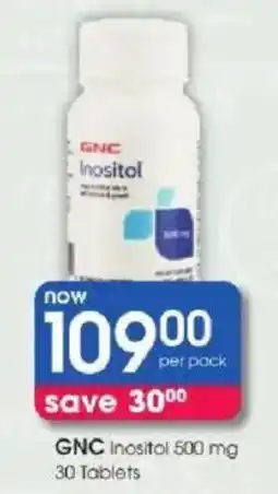 Clicks GNC Inositol 500 mg offer