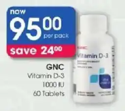 Clicks GNC Vitamin D-3 offer