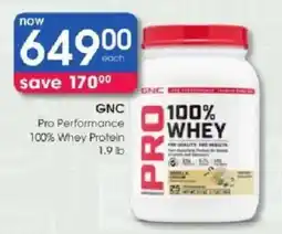 Clicks GNC Pro Performance 100% Whey Protein offer