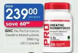 Clicks GNC Pro Performance Creatine Monohydrate offer