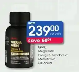 Clicks GNC Mega Men Energy & Metabolism Multivitamin offer