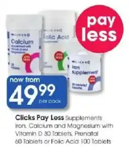 Clicks Clicks Pay Less Supplements offer