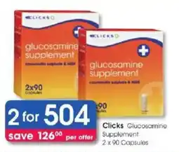 Clicks Clicks Glucosamine Supplement offer