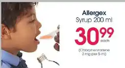 Clicks Allergex Syrup offer