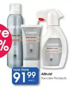 Clicks Altruist Sun care Products offer