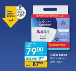 Clicks Clicks Expert Baby Wipes offer