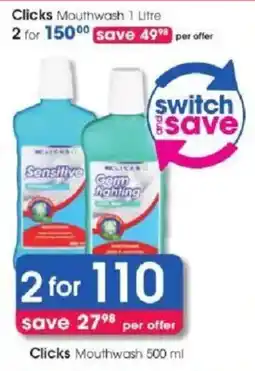 Clicks Clicks Mouthwash offer