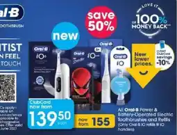 Clicks Oral-B Power & Battery-Operated Electric Toothbrushes and Refills offer