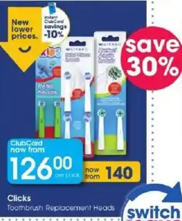 Clicks Clicks Toothbrush Replacement Heads offer