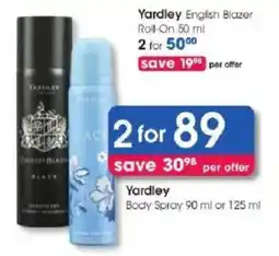 Clicks Yardley English Blazer Roll-On offer