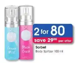 Clicks Sorbet Body Spritzer offer