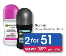 Clicks Garnier Mineral Roll-On offer