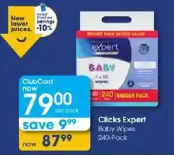 Clicks Clicks Expert Baby Wipes offer