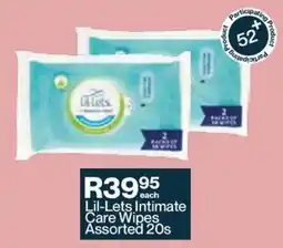 Alpha Pharm Lil-Lets Intimate Care Wipes Assorted offer