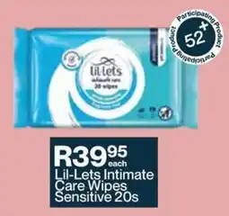 Alpha Pharm Lil-Lets Intimate Care Wipes Sensitive 20s offer