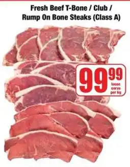 Boxer Fresh Beef T-Bone / Club / Rump On Bone Steaks (Class A) offer