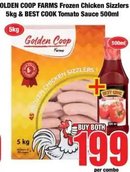 Boxer Golden Coop Frozen Chicken Sizzlers + BEST COOK Tomato Sauce offer
