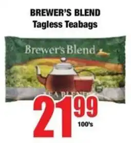 Boxer Brewer's Blend Tagless Teabags offer