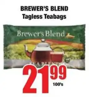 Boxer Brewer's Blend Tagless Teabags offer