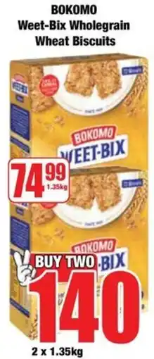Boxer Bokomo Weet-Bix Wholegrain Wheat Biscuits offer
