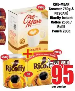 Boxer Cre-Mear Creamer & Nescafe Ricoffy Instant Coffee offer