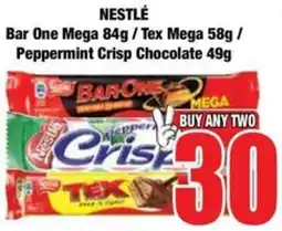 Boxer Bar One Mega / Tex Mega / Peppermint Crisp Chocolate offer