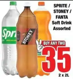 Boxer Sprite / Stoney / Fanta Soft Drink Assorted offer