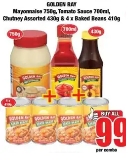 Boxer Golden Ray Mayonnaise, Tomato Sauce, Chutney Assorted, Baked Beans offer