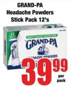 Boxer Grand-Pa Headache Powders offer