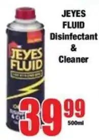Boxer JEYES FLUID Disinfectant & Cleaner offer