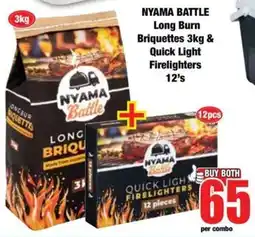 Boxer NYAMA BATTLE Long Burn Briquettes & Quick Light Firelighters offer