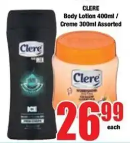 Boxer Cleere Body Lotion Assorted offer