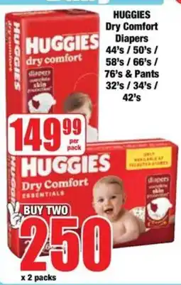 Boxer Huggies Dry Comfort Diapers offer