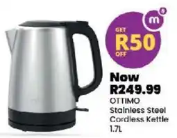 Shoprite OTTIMO Stainless Steel Cordless Kettle offer