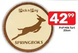 Pick n Pay Liquor PnP Milk Tart offer
