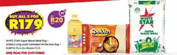 Shoprite WHITE STAR Super Maize Meal SPEKKO Long Grain Parbolled White Rice SUNFOIL Pure Sunflower Oil offer