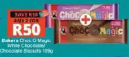 Checkers Bakers Choc O Magic White Chocolate/Chocolate Biscuits offer