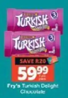 Checkers Fry's Turkish Delight Chocolate offer