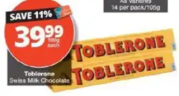 Checkers Toblerone Swiss Milk Chocolate offer