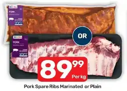 Pick n Pay Liquor Pork Spare Ribs Marinated or Plain offer