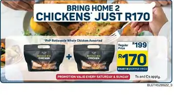 PnP Rotisserie Whole Chicken Assorted