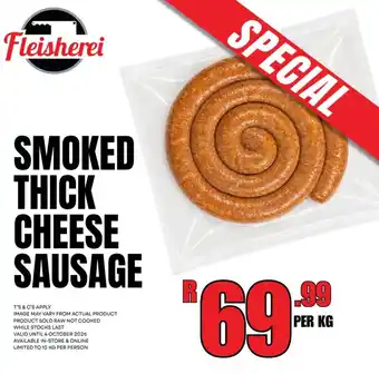 Fleisherei Smoked Thick Cheese Sausage