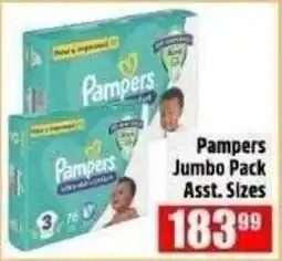 Devland Cash And Carry Pampers Jumbo Pack Assorted offer