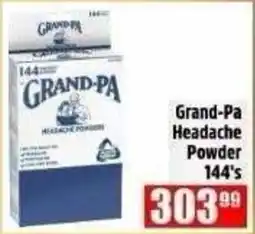 Devland Cash And Carry Grand-Pa Headache Powder offer